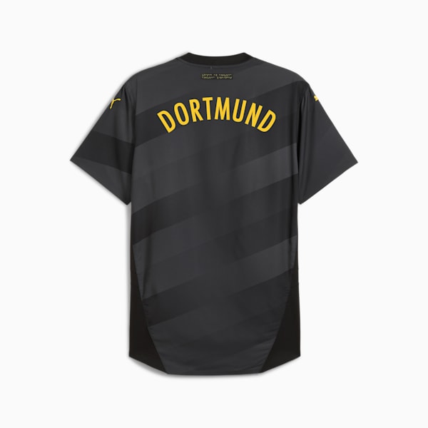 Borussia Dortmund 24/25 Men's Authentic Away Soccer Jersey, PUMA Black-Faster Yellow, extralarge