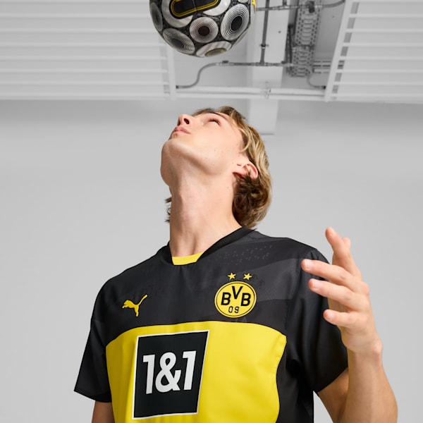 メンズ ドルトムント 2024-25 アウェイ オーセンティック 半袖 ユニフォーム, PUMA Black-Faster Yellow, extralarge-JPN
