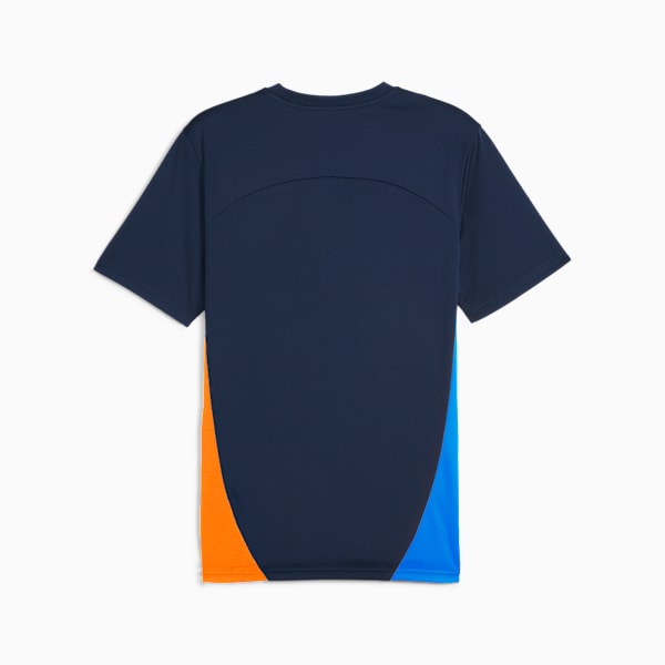 Olympique de Marseille Training Men's Slim Fit Football Jersey, Club Navy-Fluro Orange Pes, extralarge-IND