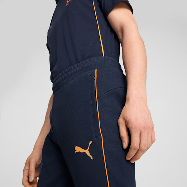 Olympique de Marseille Men's Slim Fit Football Casuals Pants, Club Navy-Fluro Orange Pes-Ultra Blue, extralarge-IND