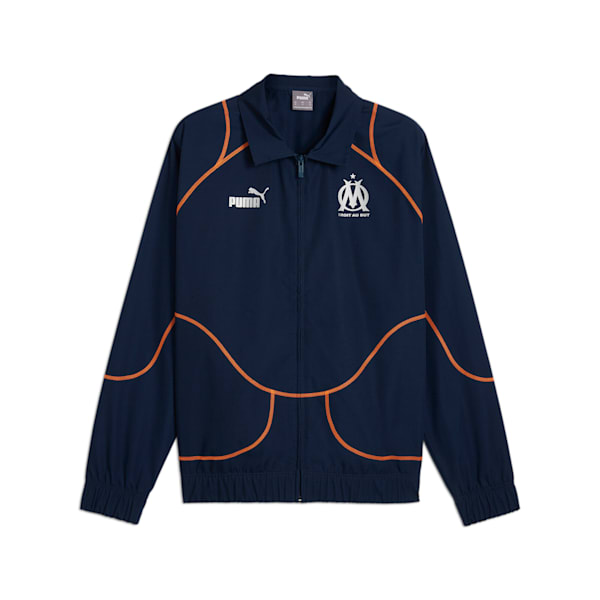 メンズ オリンピック マルセイユ ステートメント トラックジャケット, Club Navy-Fluro Orange Pes, extralarge-JPN