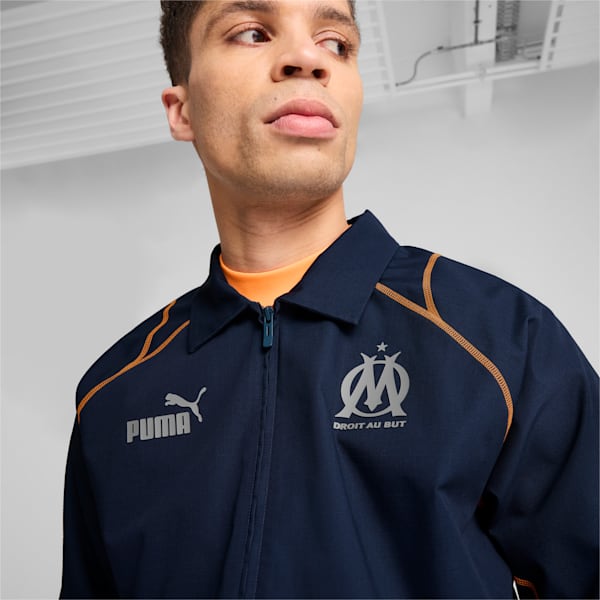 メンズ オリンピック マルセイユ ステートメント トラックジャケット, Club Navy-Fluro Orange Pes, extralarge-JPN