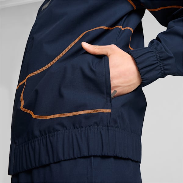 メンズ オリンピック マルセイユ ステートメント トラックジャケット, Club Navy-Fluro Orange Pes, extralarge-JPN