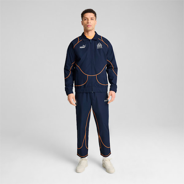 メンズ オリンピック マルセイユ ステートメント トラックジャケット, Club Navy-Fluro Orange Pes, extralarge-JPN