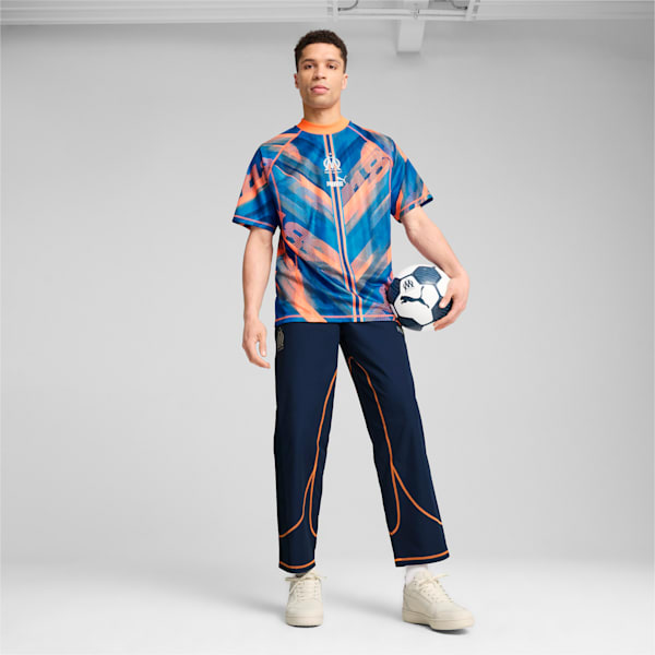 メンズ オリンピック マルセイユ FTBLステートメント トラックパンツ, Club Navy-Fluro Orange Pes, extralarge-JPN