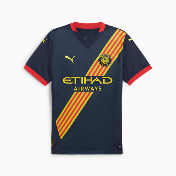 Girona FC 24/25 Away Jersey Men, Club Navy-Pelé Yellow, extralarge-GBR