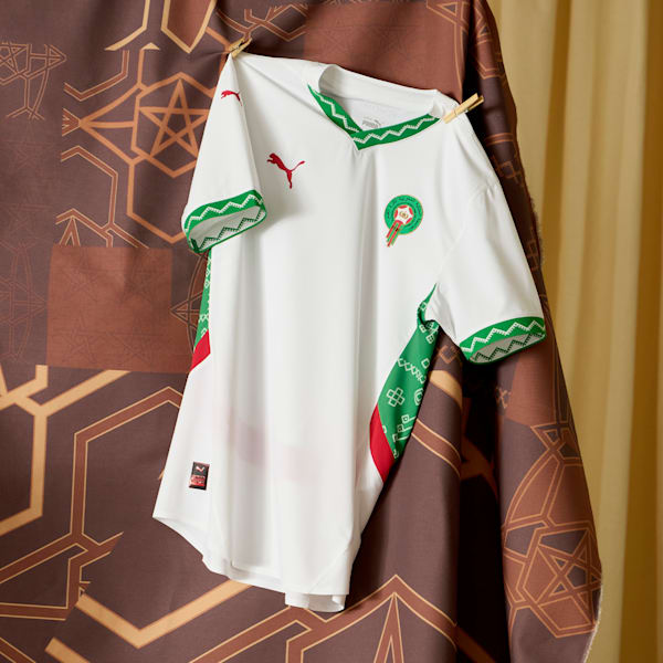 Morocco 2025 Away Jersey Youth, PUMA White-Fast Green-PUMA Red, extralarge
