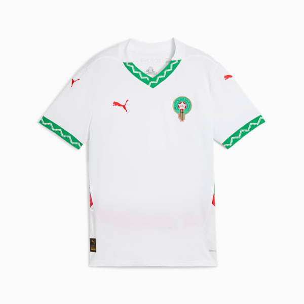Morocco 2025 Away Jersey Youth, PUMA White-Fast Green-PUMA Red, extralarge