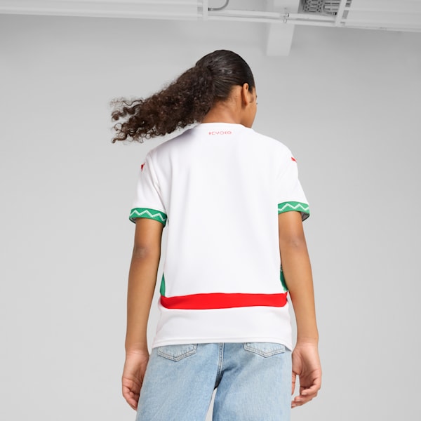 Morocco 2025 Away Jersey Youth, PUMA White-Fast Green-PUMA Red, extralarge