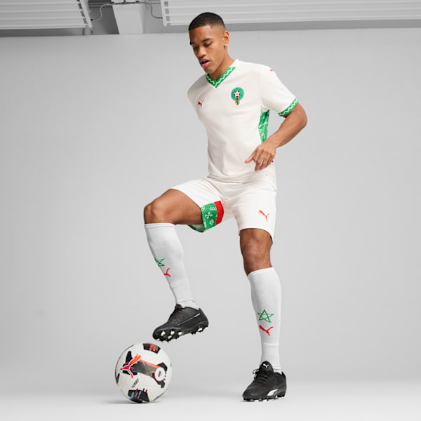 Morocco 2025 Shorts Men, PUMA White-Fast Green-PUMA Red, extralarge