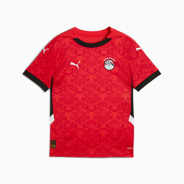 Egypt 2025 Home Jersey Youth, PUMA Red-PUMA Black, extralarge