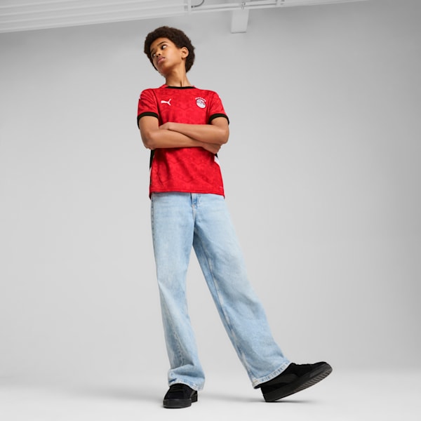 Egypt 2025 Home Jersey Youth, PUMA Red-PUMA Black, extralarge