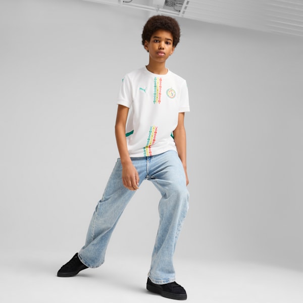 Senegal 2025 Home Jersey Youth, PUMA White-Sport Green, extralarge-GBR