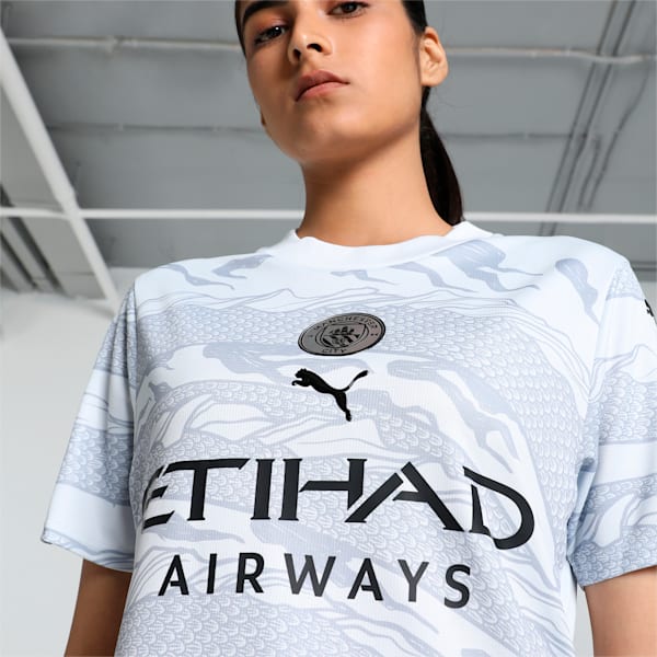Manchester City Year of the Dragon Women's Football Jersey, Silver Mist-Gray Fog, extralarge-IND