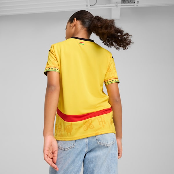 Ghana 2025 Away Jersey Youth, Pelé Yellow-PUMA Black, extralarge