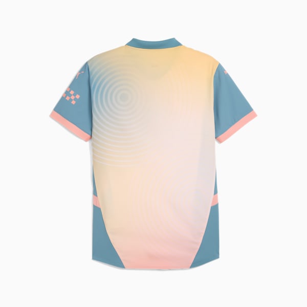 Camiseta de fútbol de visitante auténtica Manchester City 24/25 para hombre, Rosebay-Bold Blue, extralarge