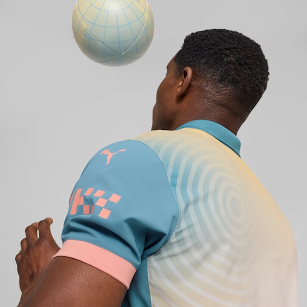 Camiseta de fútbol de visitante auténtica Manchester City 24/25 para hombre, Rosebay-Bold Blue, extralarge