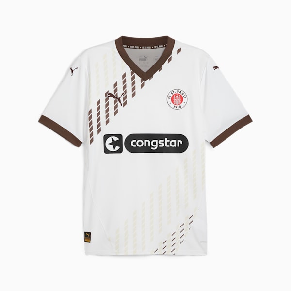 FC St. Pauli 24/25 Away Jersey Men, PUMA White-Espresso Brown, extralarge