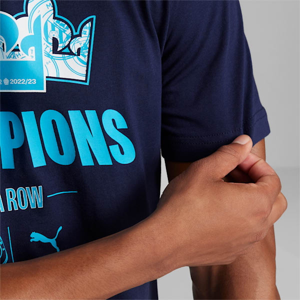 Manchester City 22/23 League Champions Men's Tee, PUMA Navy, extralarge