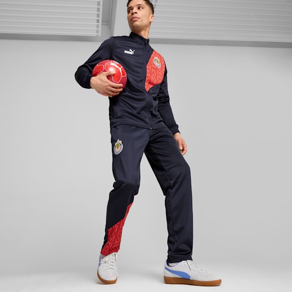 C.D. Guadalajara ftblCULTURE+ Men's Track Jacket, PUMA Navy-PUMA Red, extralarge