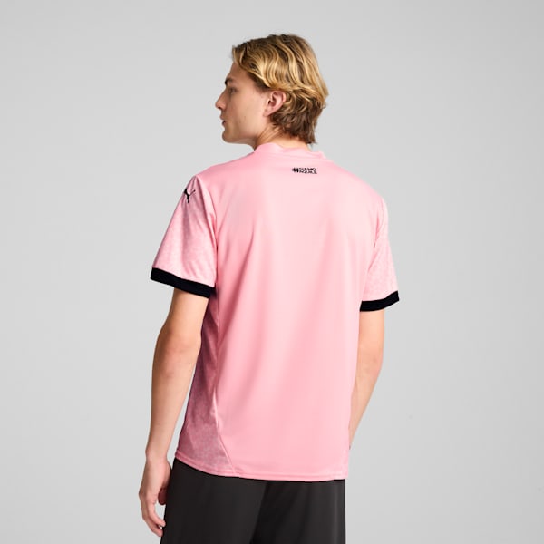 Palermo F.C. 24/25 Home Replica Men's Soccer Jersey, Team Light Pink-PUMA Black, extralarge