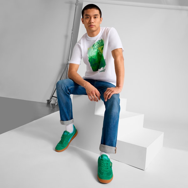 SE Palmerias ftblNRGY+ Men's Tee, PUMA White-Sport Green, extralarge