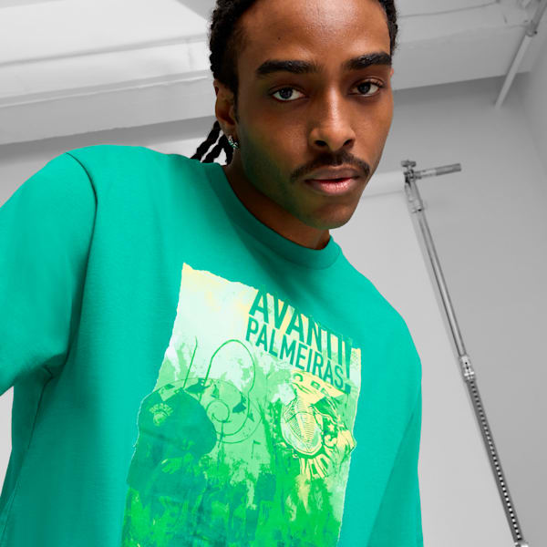 SE Palmerias ftblNRGY+ Men's Tee, Sport Green-PUMA White, extralarge