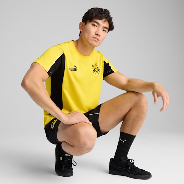 Borussia Dortmund ftblARCHIVE Men's Tee, Faster Yellow-PUMA Black, extralarge