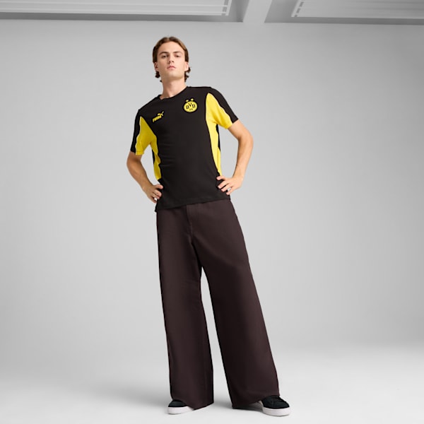 Borussia Dortmund ftblARCHIVE Men's Tee, PUMA Black-Faster Yellow, extralarge