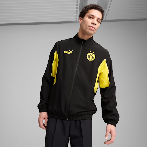 Borussia Dortmund ftblARCHIVE Men's Jacket, PUMA Black-Faster Yellow, extralarge
