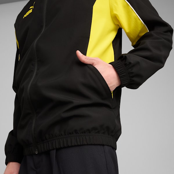 Borussia Dortmund ftblARCHIVE Men's Jacket, PUMA Black-Faster Yellow, extralarge