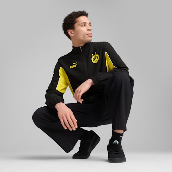 Borussia Dortmund ftblARCHIVE Men's Jacket, PUMA Black-Faster Yellow, extralarge