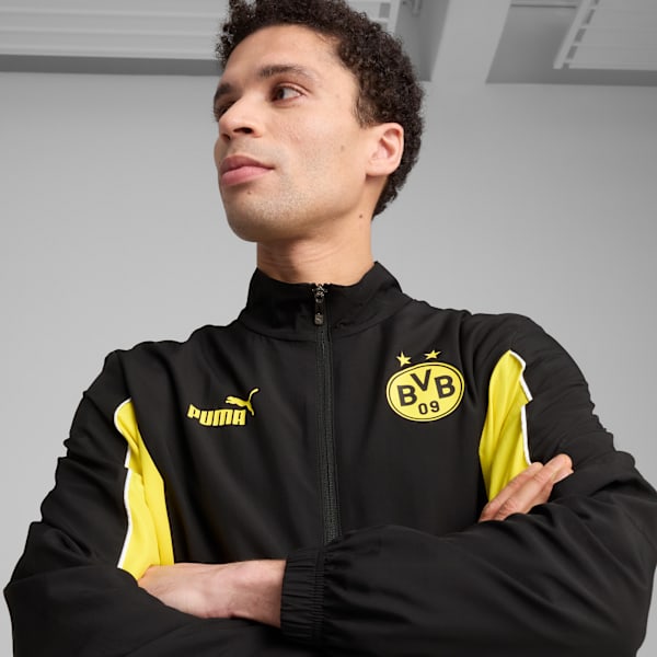 Borussia Dortmund ftblARCHIVE Men's Jacket, PUMA Black-Faster Yellow, extralarge