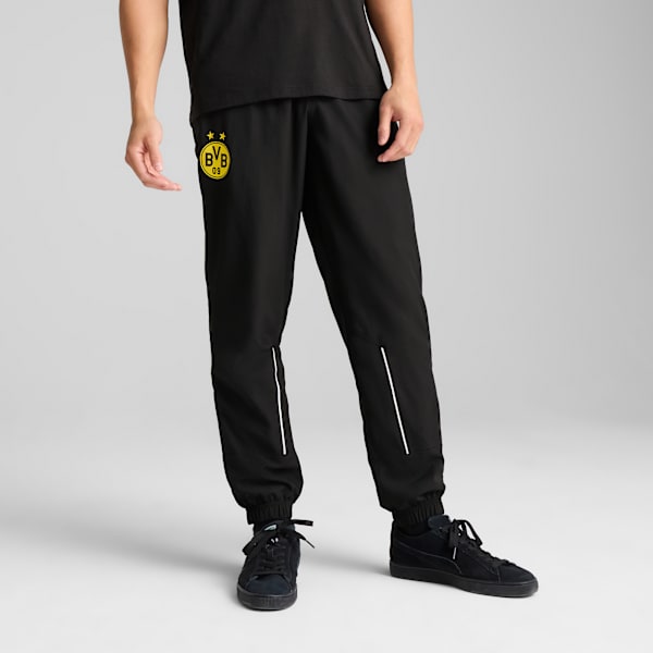 Pants Borussia Dortmund ftblARCHIVE para hombre, PUMA Black-Faster Yellow, extralarge