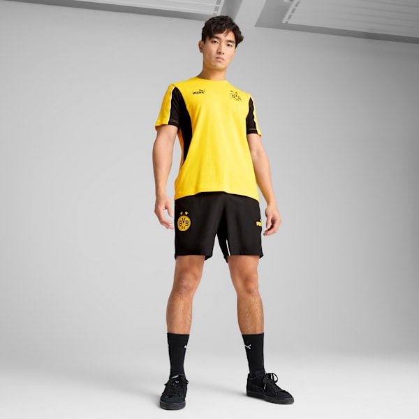 Borussia Dortmund ftblARCHIVE Men's Shorts, PUMA Black-Faster Yellow, extralarge