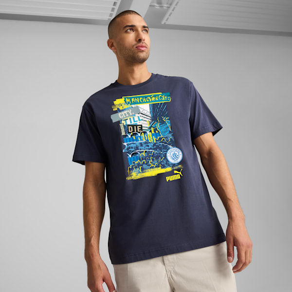 Manchester City ftblNRGY+ Men's Tee, PUMA Navy, extralarge