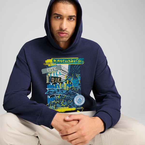 Sudadera con capucha Manchester City ftblNRGY+ para hombre, New Navy, extralarge