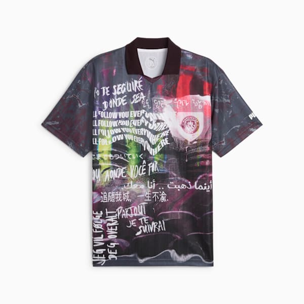Maillot rétro Manchester City ftblNRGY+ Homme , Dark Rosette-Galactic Gray, extralarge