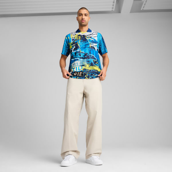 Manchester City ftblNRGY+ Men's Retro Jersey&nbsp;, Bright Aqua-Blazing Blue, extralarge