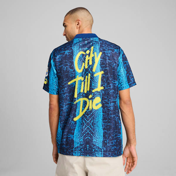 Maillot rétro Manchester City ftblNRGY+ Homme , Bright Aqua-Blazing Blue, extralarge