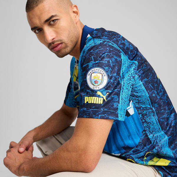 Manchester City ftblNRGY+ Men's Retro Jersey, Bright Aqua-Blazing Blue, extralarge