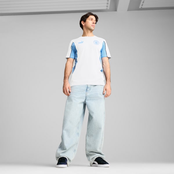 メンズ マンチェスターシティ FC FTBLARCHIVE 半袖 Tシャツ, PUMA White-Team Light Blue, extralarge-JPN