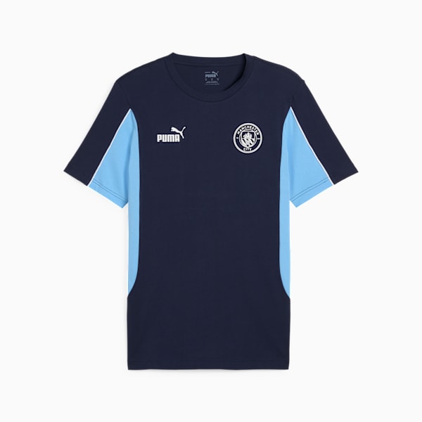Manchester City ftblARCHIVE Men's Football Tee, PUMA Navy-Team Light Blue, extralarge-IND