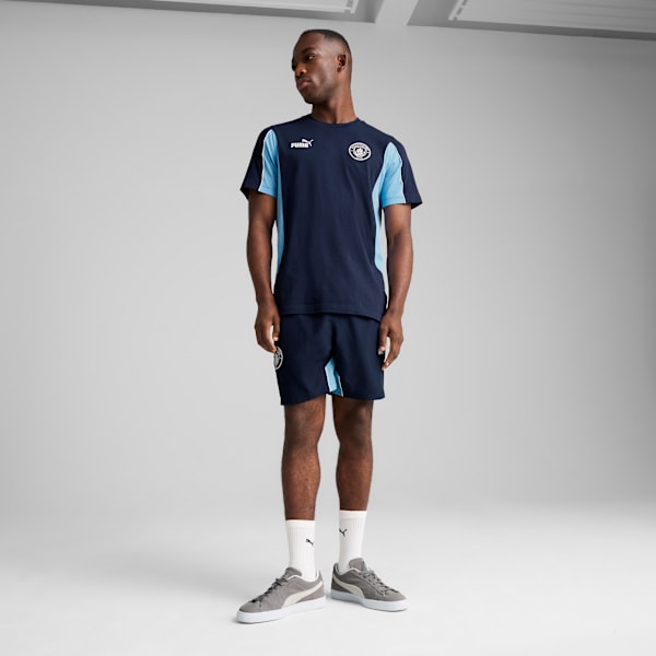 Manchester City ftblARCHIVE Men's Football Tee, PUMA Navy-Team Light Blue, extralarge-IND