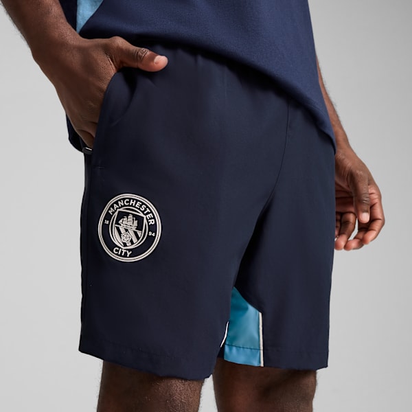 Manchester City ftblARCHIVE Men's Shorts, PUMA Navy-Team Light Blue, extralarge