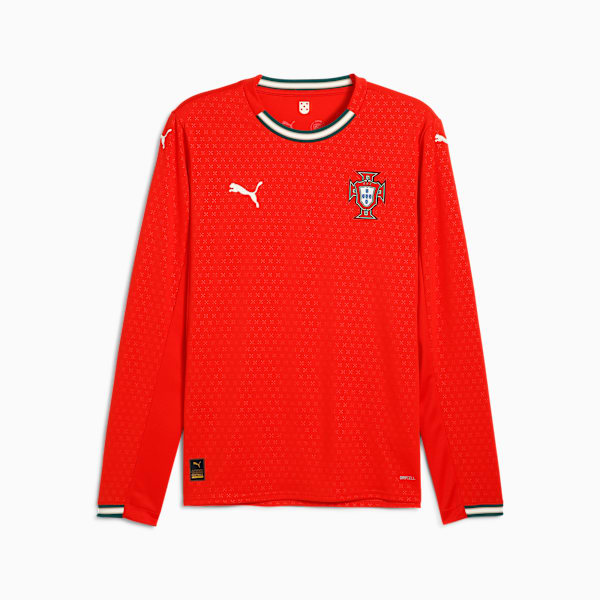 Portugal '25 Home Replica Men's Long-Sleeve Jersey, Sport Red-Sugared Almond, extralarge
