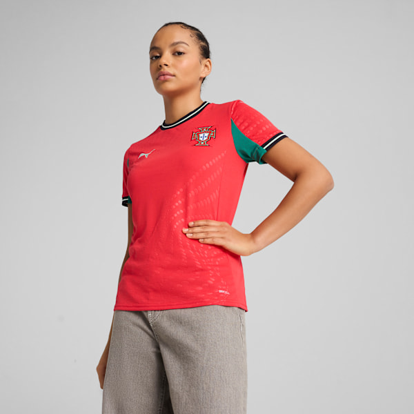Portugal Women's Team 2025 Home Jersey Women, Pure Red-Fresh Mint, extralarge-GBR