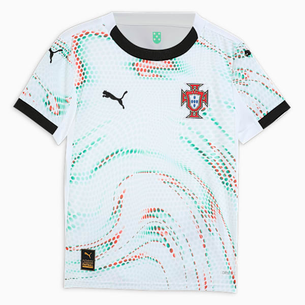 Portugal 2025 Away Youth Football Jersey, PUMA White-PUMA Black, extralarge-IND