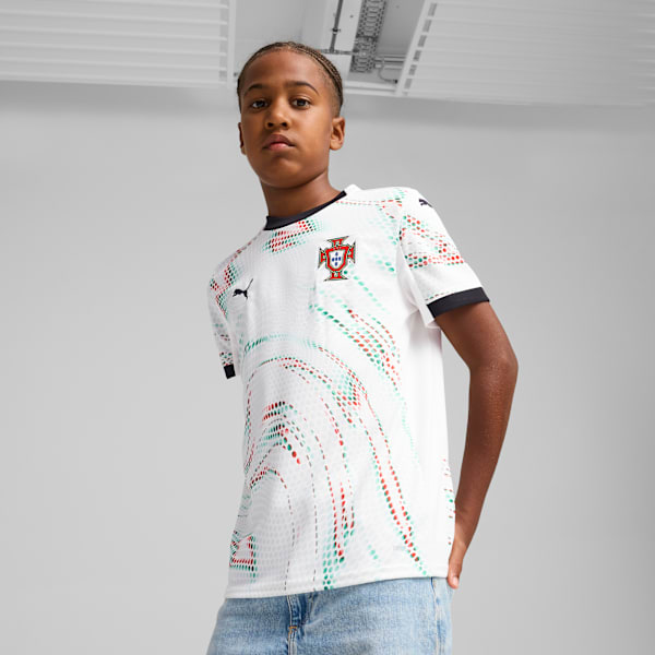 Portugal 2025 Away Jersey Youth, PUMA White-PUMA Black, extralarge-GBR