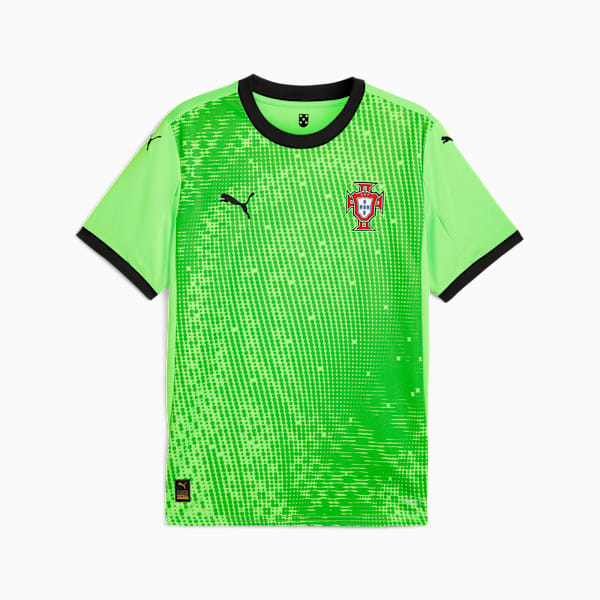 Portugal 2025 Goalkeeper Short Sleeves Jersey Men, Fluro Green Pes-PUMA Black, extralarge-GBR